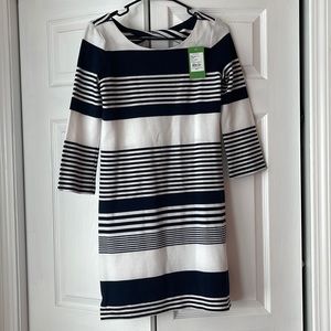 Lilly Pulitzer Bay Dress - True Navy Coconut Stripe Jacquard - NWT